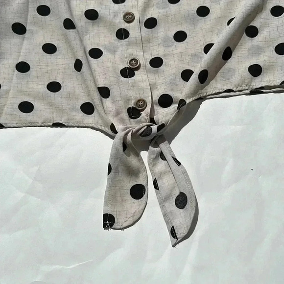 Paper crane polka dot bottom tie tank size large - Picture 2 of 4